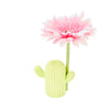 A medium size Jesmonite cactus measuring 7.5cm tall coloured with lime green pigment.