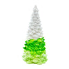 This tall Jesmonite Christmas tree measures 13.5cm in height and has been marbled with green and white pigment.
